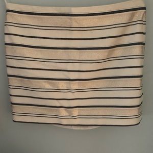 Black and beige stripped skirt